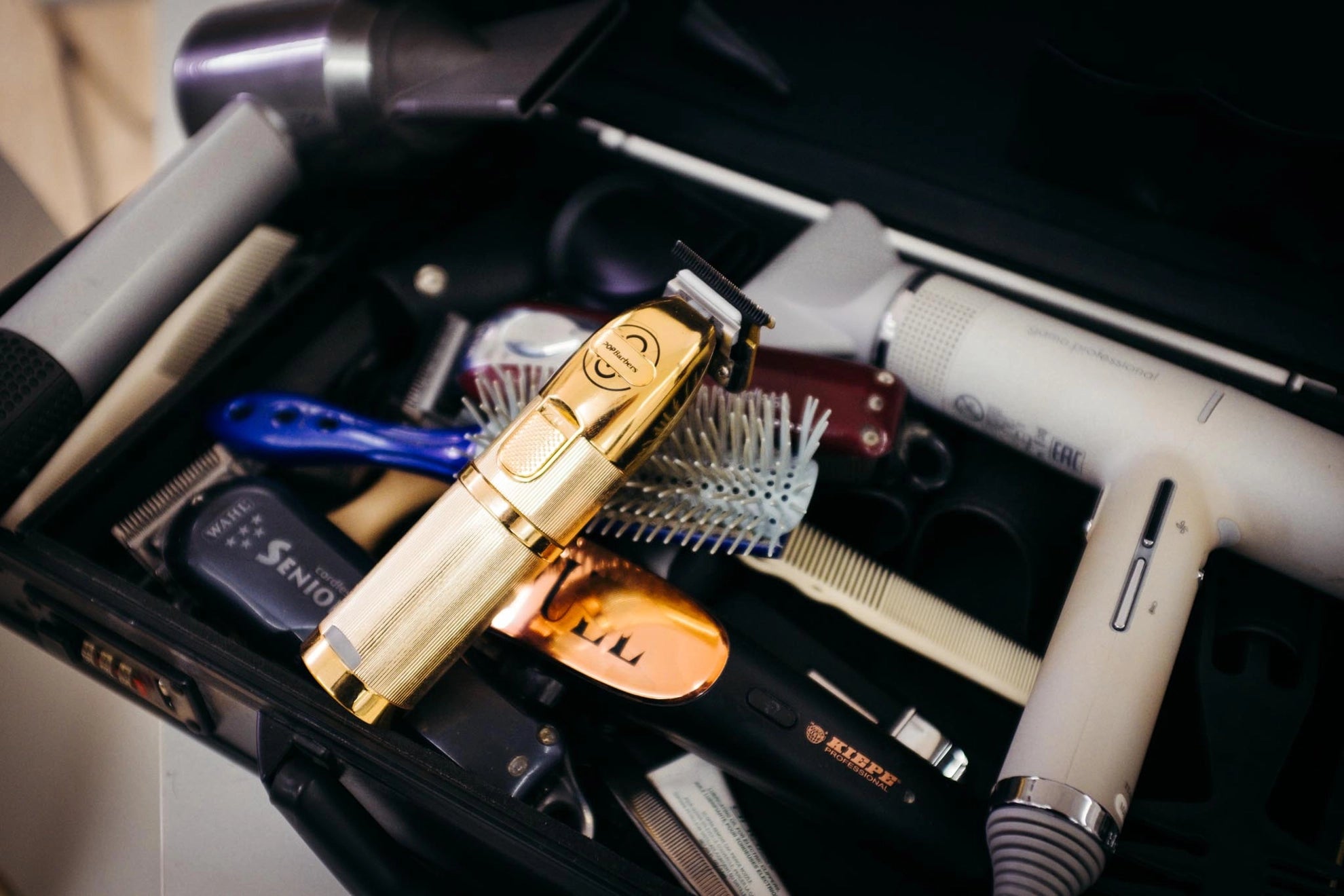 Masina de contur - POP BARBERS Skeleton - 7.200 RPM - Gold