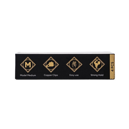 Clipsuri de par - ROVRA - set 4 bucati - Gold Mat