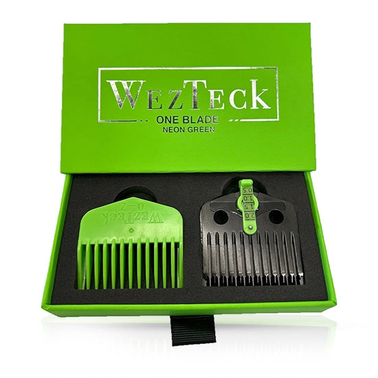 Lama fixa - WEZTECK - pentru masina de tuns - cu gratar reglabil inclus - Verde