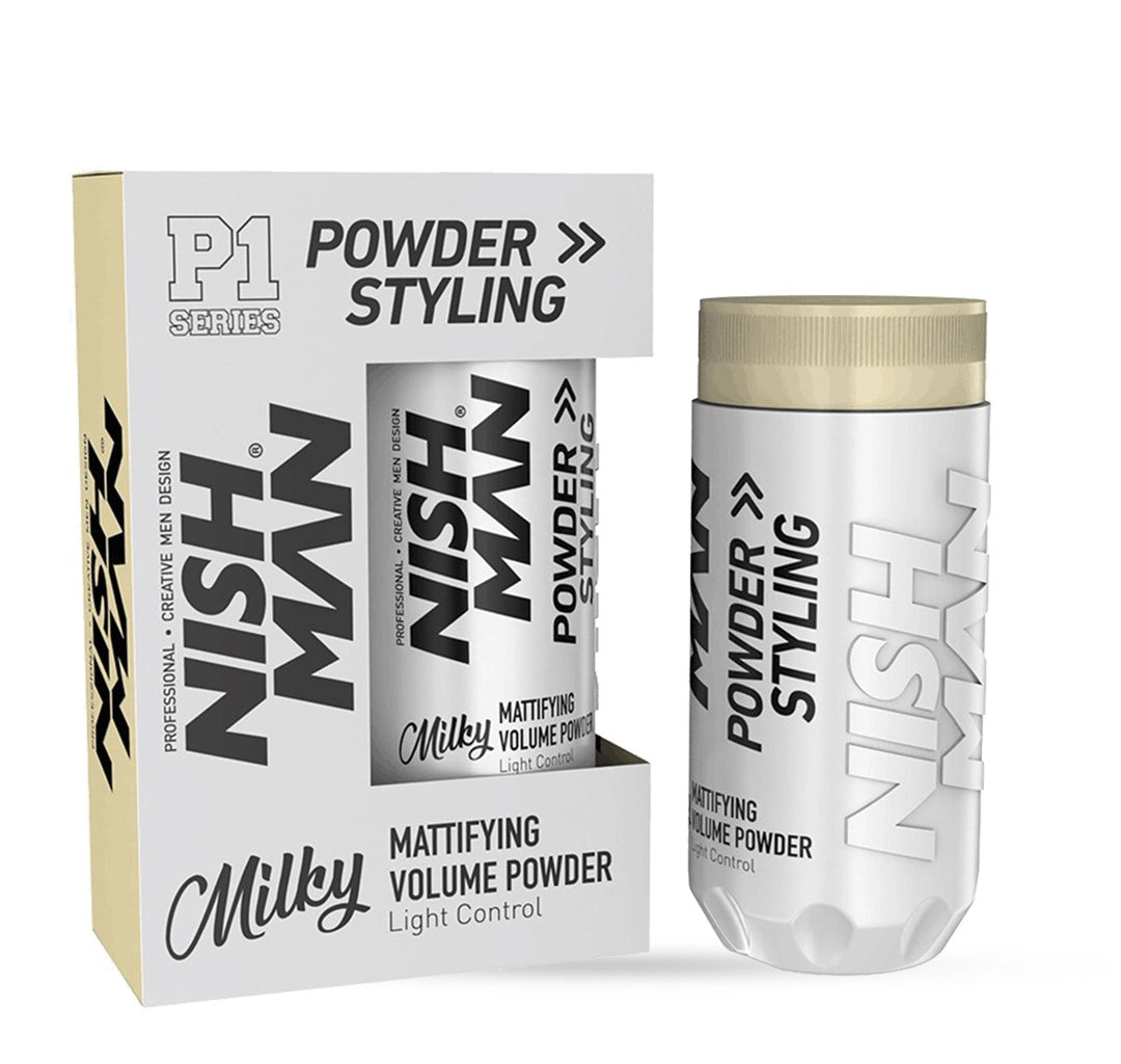 Pudra de volum - NISH MAN - Light Hold - Milky 20 gr
