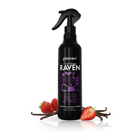 After shave colonie Glemen - RAVEN - strawberry & vanilla - 400ml