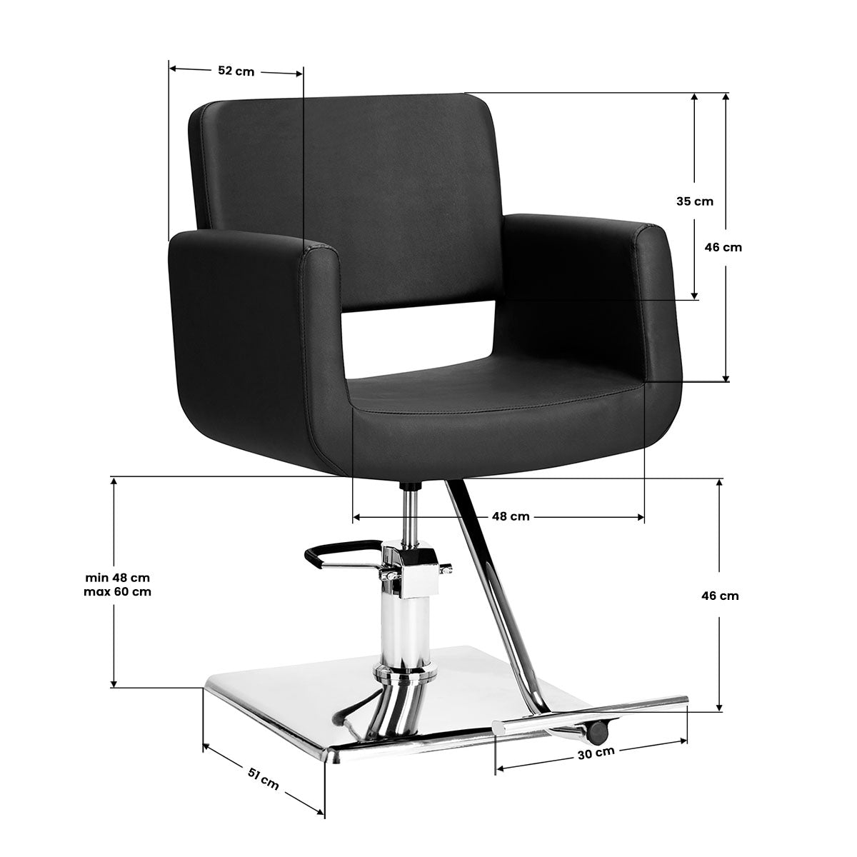 Scaun coafor Gabbiano Helsinki negru