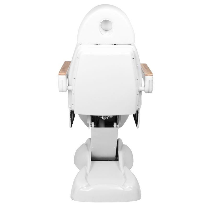 Scaun cosmetic electric lux 273b + taburet 304 alb