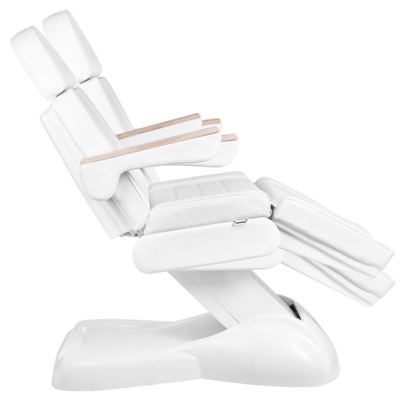 Scaun cosmetic electric lux 273b + taburet 304 alb