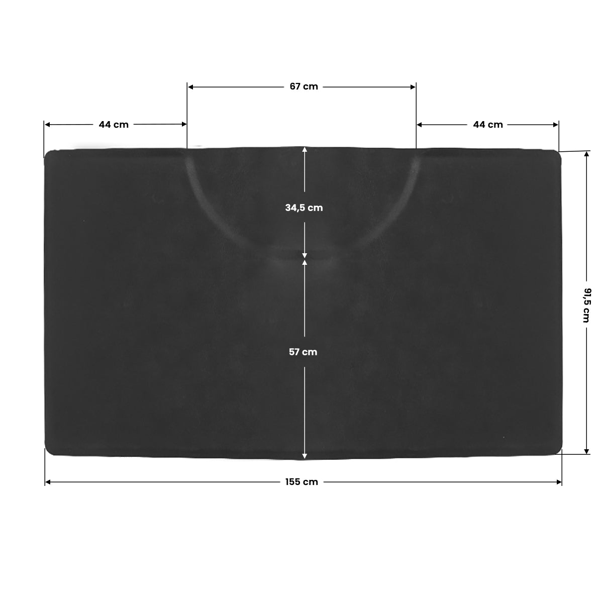 Covoraș de frizerie sub fotoliul dreptunghiular