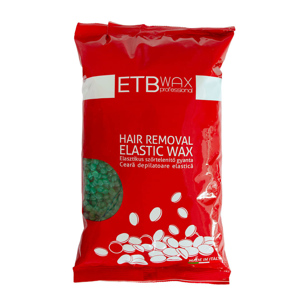 ETB Wax Ceară epilatoare elastica perle 1kg Verde, Cantitate: 1000 g