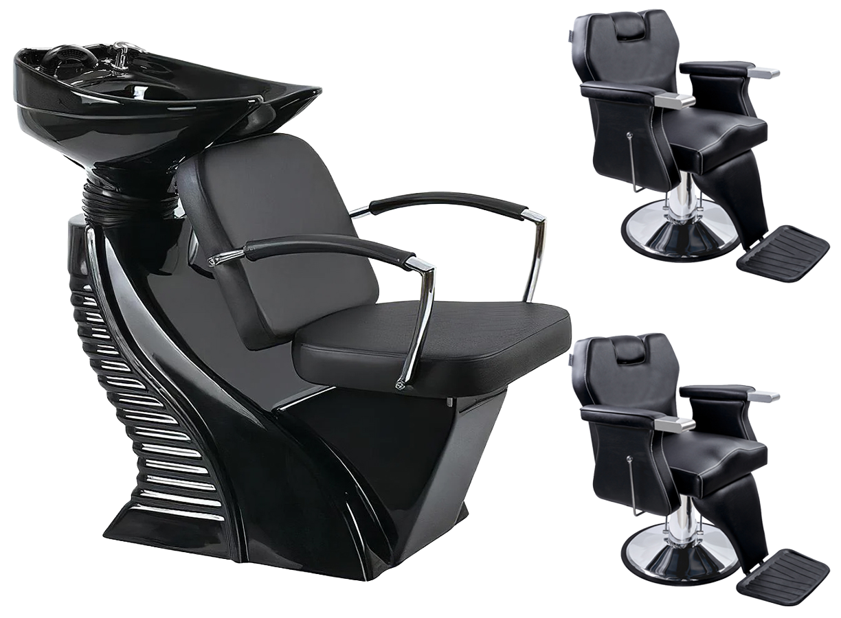 Kit mobilier frizerie Yoshimoto scafa + 2 scaune K07