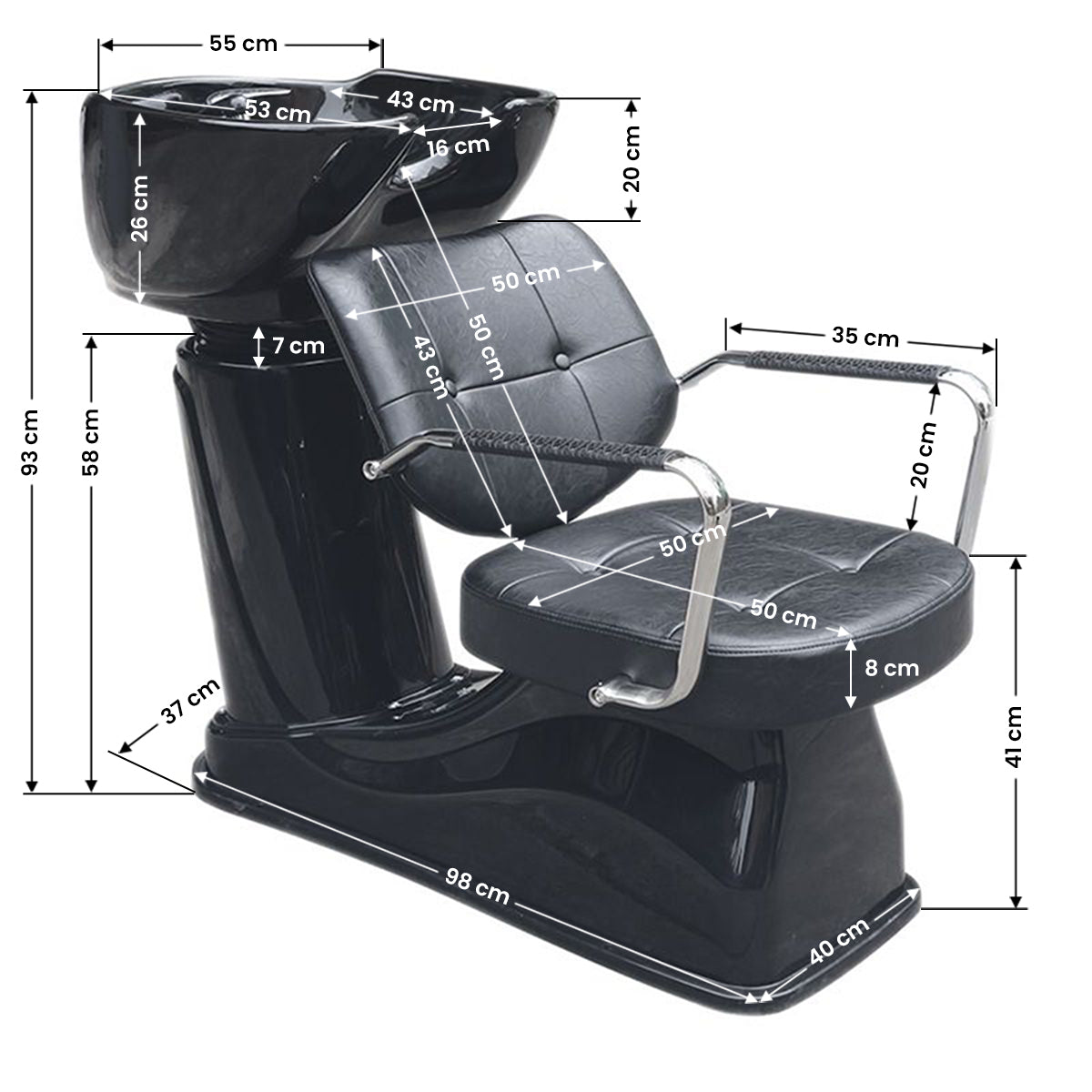 Set mobilier coafor scafa + 2 scaune Gabbiano vigo