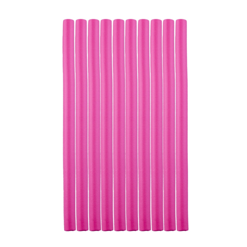 Bigudiuri flexibile, set 10 bucati, roz