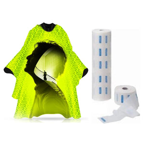 Set pelerină verde + gulere