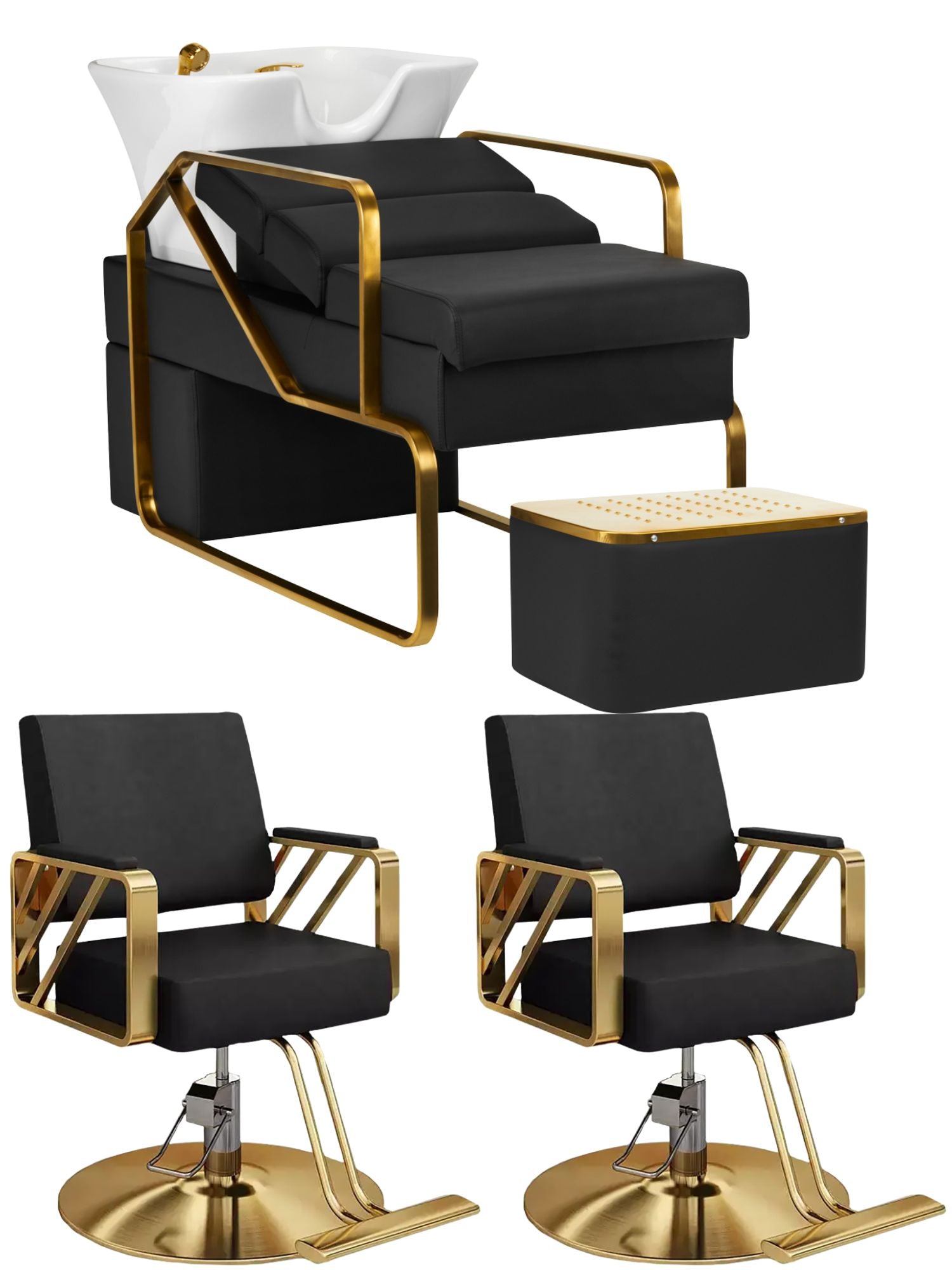 Set mobilier coafor scafa + 2x scaun EMMA