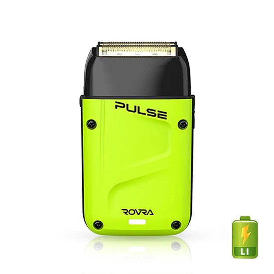 Mașină de ras ROVRA Pulse Double Blade verde, shaver fără fir cu două folii aurii