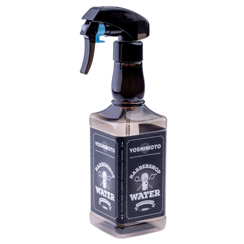 Pulverizator frizerie YOSHIMOTO în formă de sticlă de whisky, negru, 500 ml