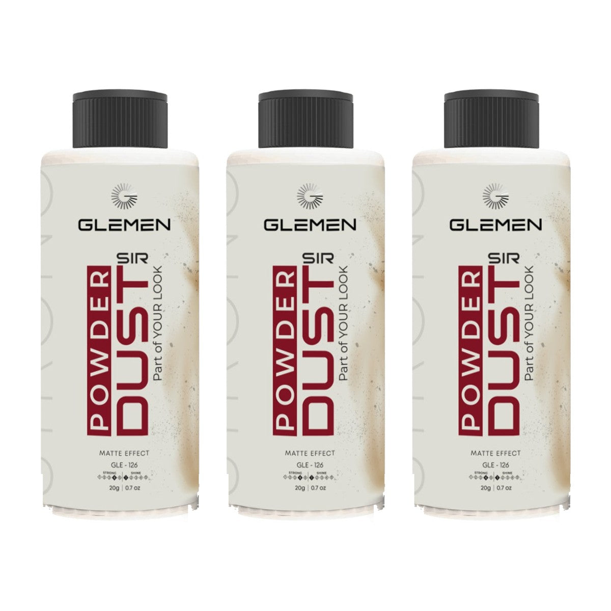 Pachet GLEMEN Dust pudră de volum – 3 flacoane