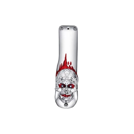 Carcasa metalica 3D Skull - Silver