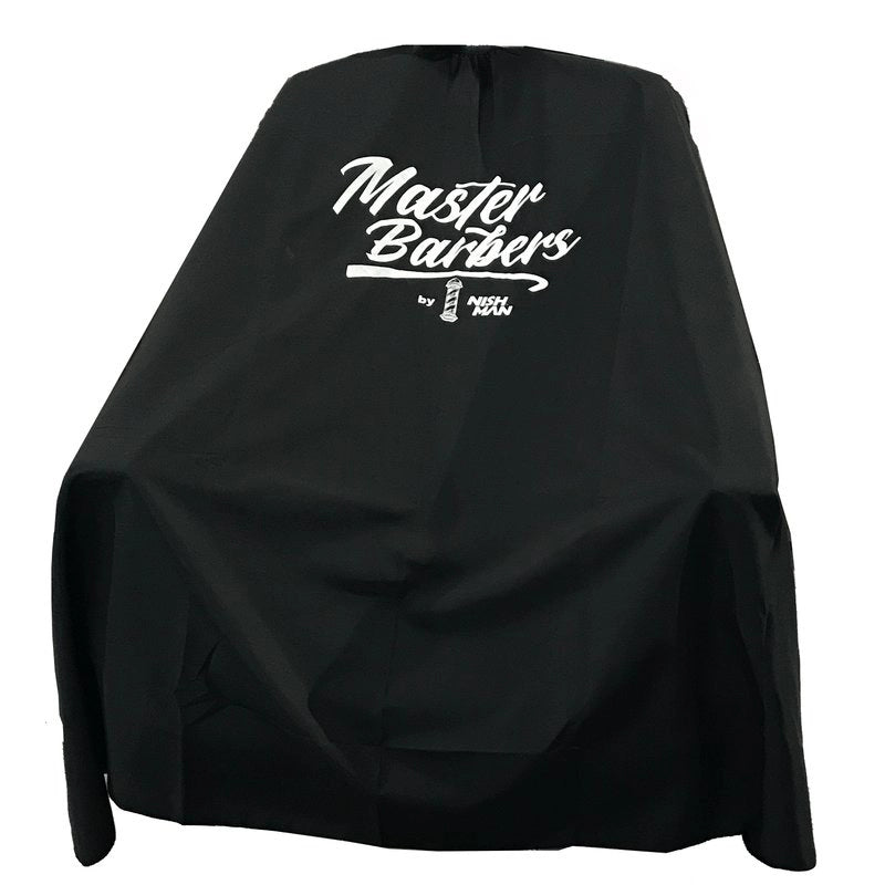 Pelerina frizerie/coafor NISH MAN - MASTER BARBERS - Neagra