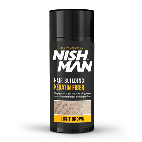 Pudra fiber pentru parul rar - NISH MAN - Saten deschis