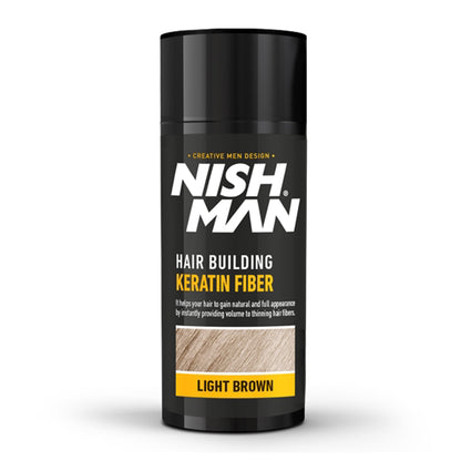 Pudra fiber pentru parul rar - NISH MAN - Saten deschis