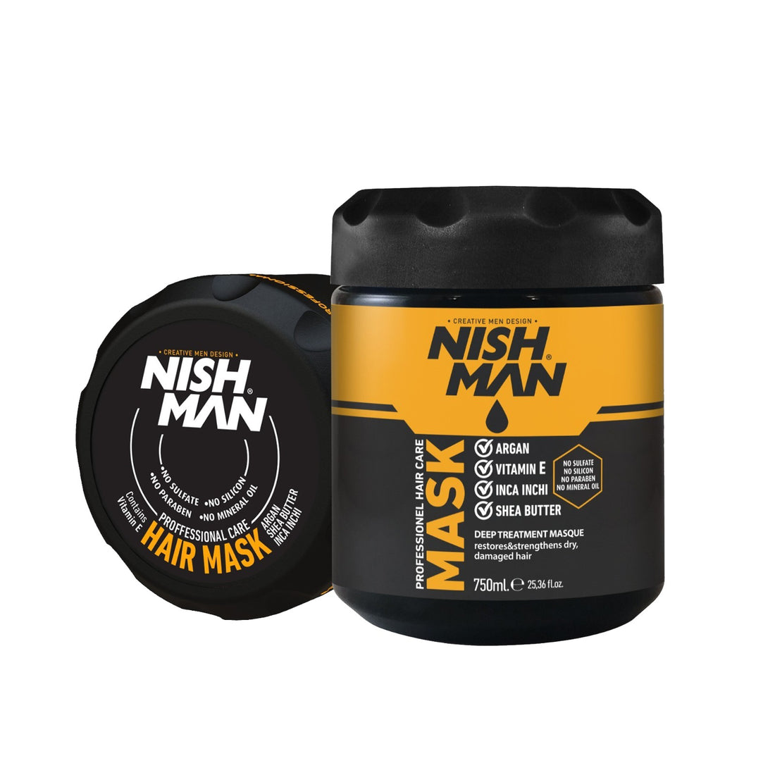 Masca pentru par - NISH MAN -  750 ml
