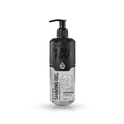 Gel de ras - NISH MAN transparent EASY SHAVE - 400 ml