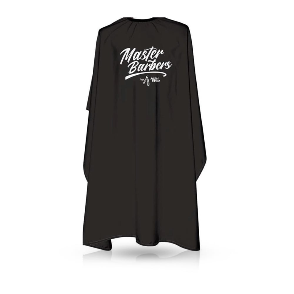 Pelerina frizerie/coafor NISH MAN - MASTER BARBERS - Neagra