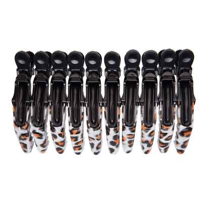 Clipsuri frizerie/coafor ABS - TONI&amp;GUY -  Portocaliu/Alb - 10 buc