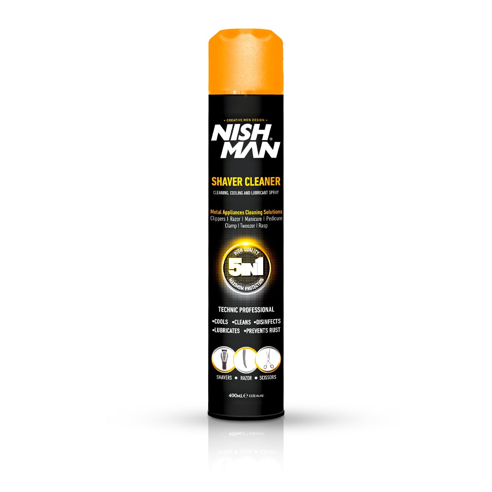 Spray 5 in 1 - NISH MAN - pentru masinile de tuns - 400 ml