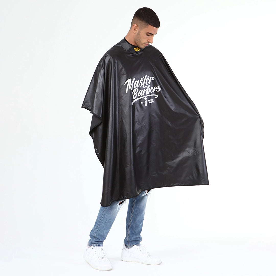 Pelerina - NISH MAN - frizerie/coafor MASTER BARBERS - Guler Neopren - Neagra