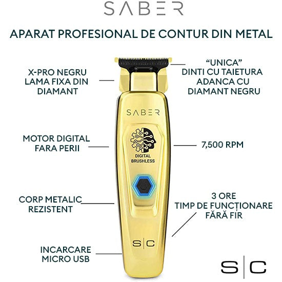 Masina de contur - STYLECRAFT - Saber - 7.500 RPM - Gold - PTOTRSABESC