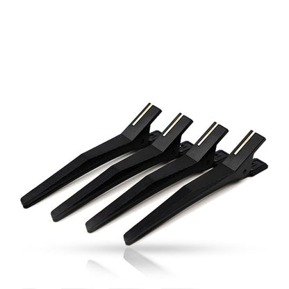 Clipsuri de par din silicon - ROVRA - set 4 bucati - Negru