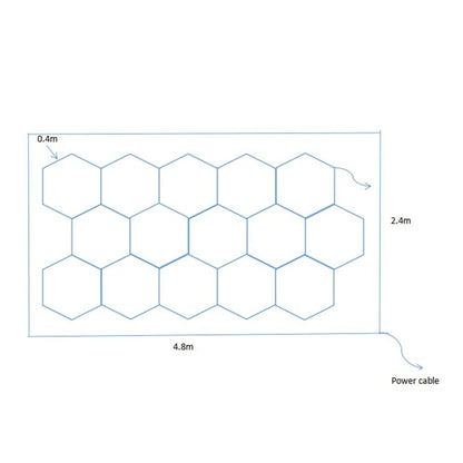 Sistem lumini led hexagonale - tip fagure - 4.84 x 2.43 m