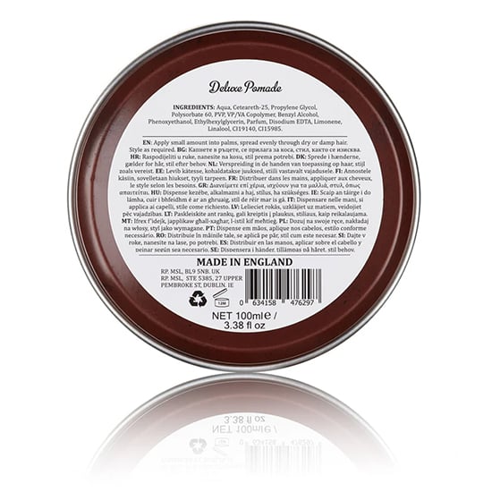 Ceara de par - DAPPER DAN - Deluxe Pomade - 100 ml
