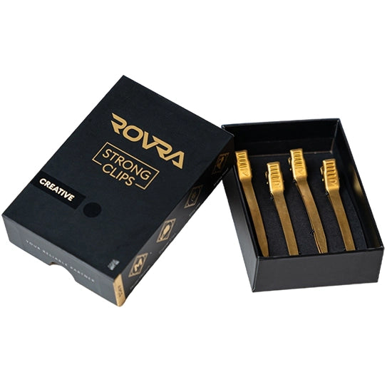 Clipsuri de par - ROVRA - set 4 bucati - Gold Mat