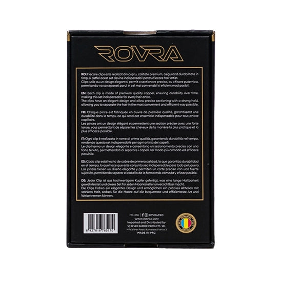 Clipsuri de par - ROVRA - set 4 bucati - Gold Mat