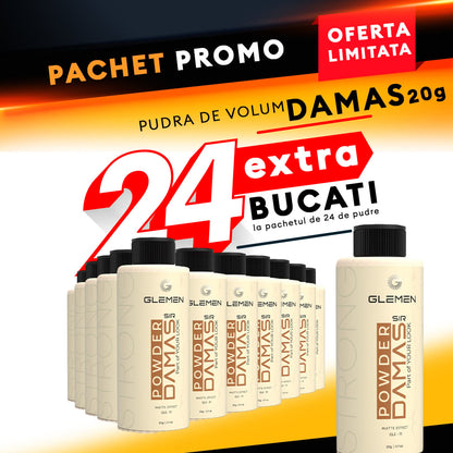 Pachet promo - GLEMEN - Pudra de volum - Damas - 24 + 24 GRATIS
