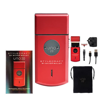 Masina de ras STYLECRAFT - mini shaver - UNO - 2. 0 - Rosu - PRASOUNO2SC