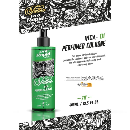 After shave colonie - PRORAPID - Tattoo INCA - 01 - 400 ml