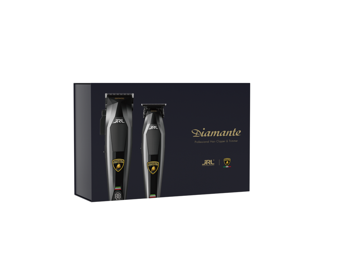 Set JRL Profesional - Lamborghini Diamante- Masina de tuns 2025C + Masina de contur 2025T - Black - fara fir