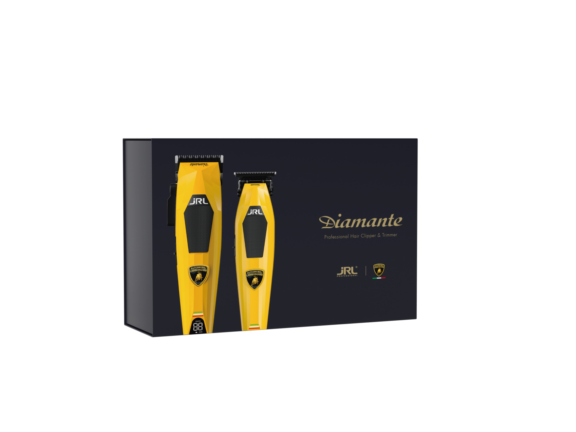 Set JRL Profesional -Lamborghini Diamante - Masina de tuns 2025C + Masina de contur 2025T - Yellow - fara fir