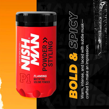 Pudra de volum - NISH MAN - FLAMING - 20 gr