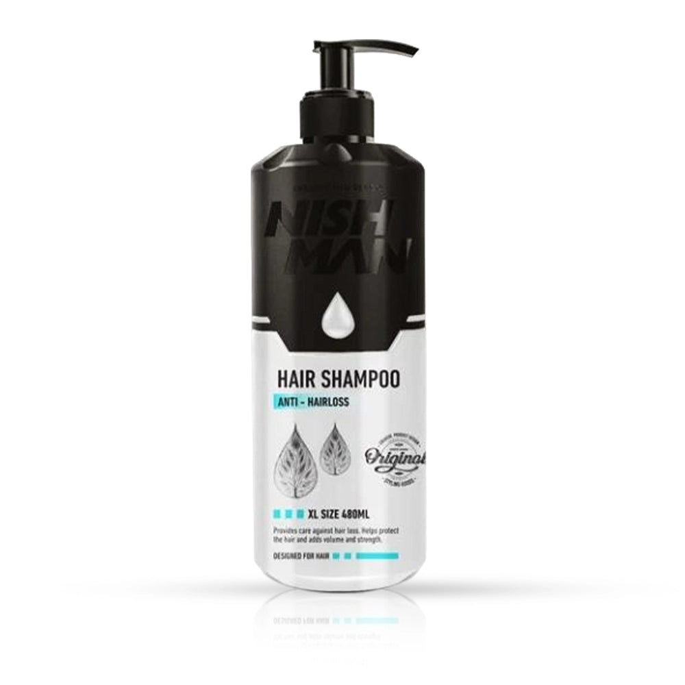 Sampon - NISH MAN - anti cadere - pentru par -  480 ml