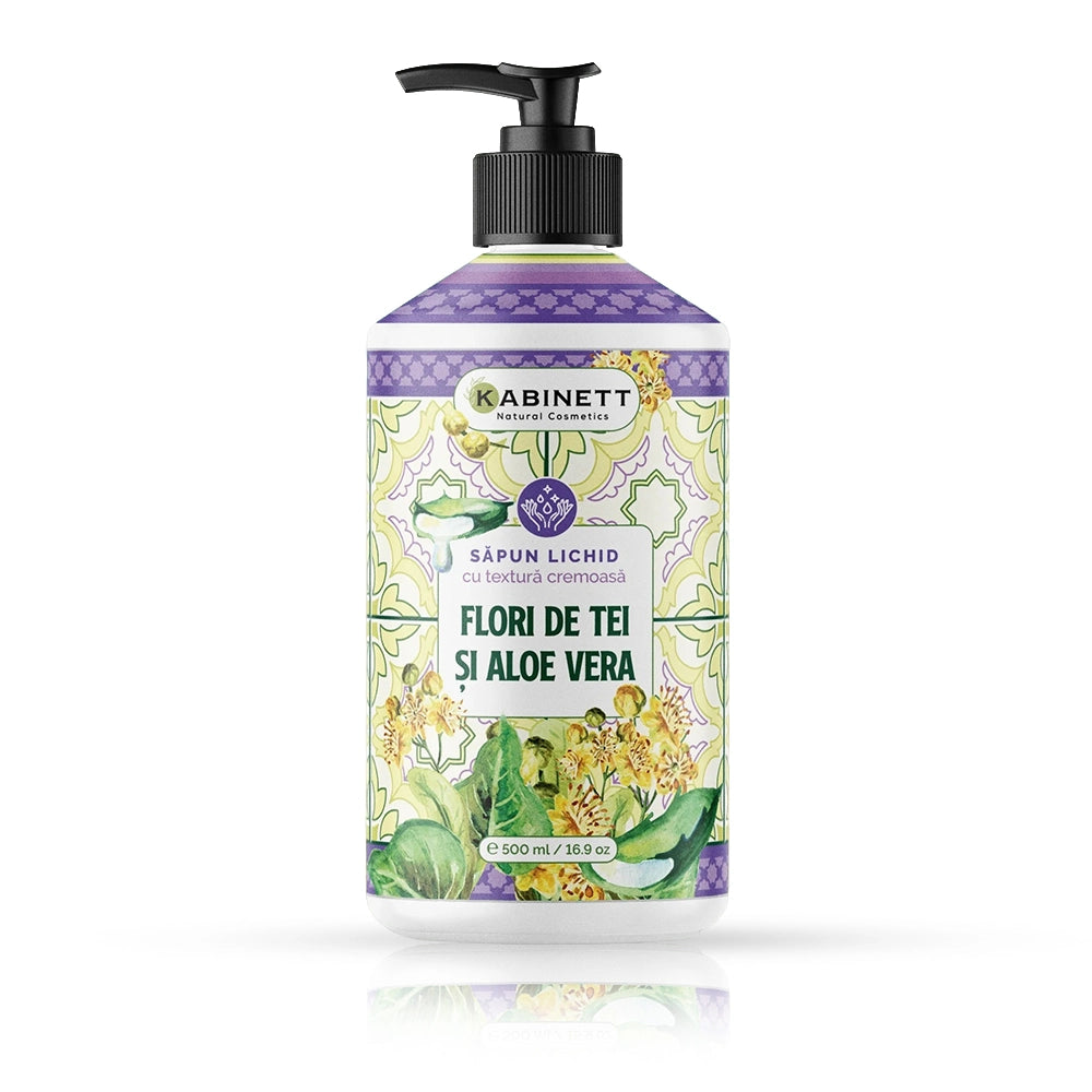 Sapun Lichid - KABINETT - 500 ml - Flori de Tei si Aloe Vera