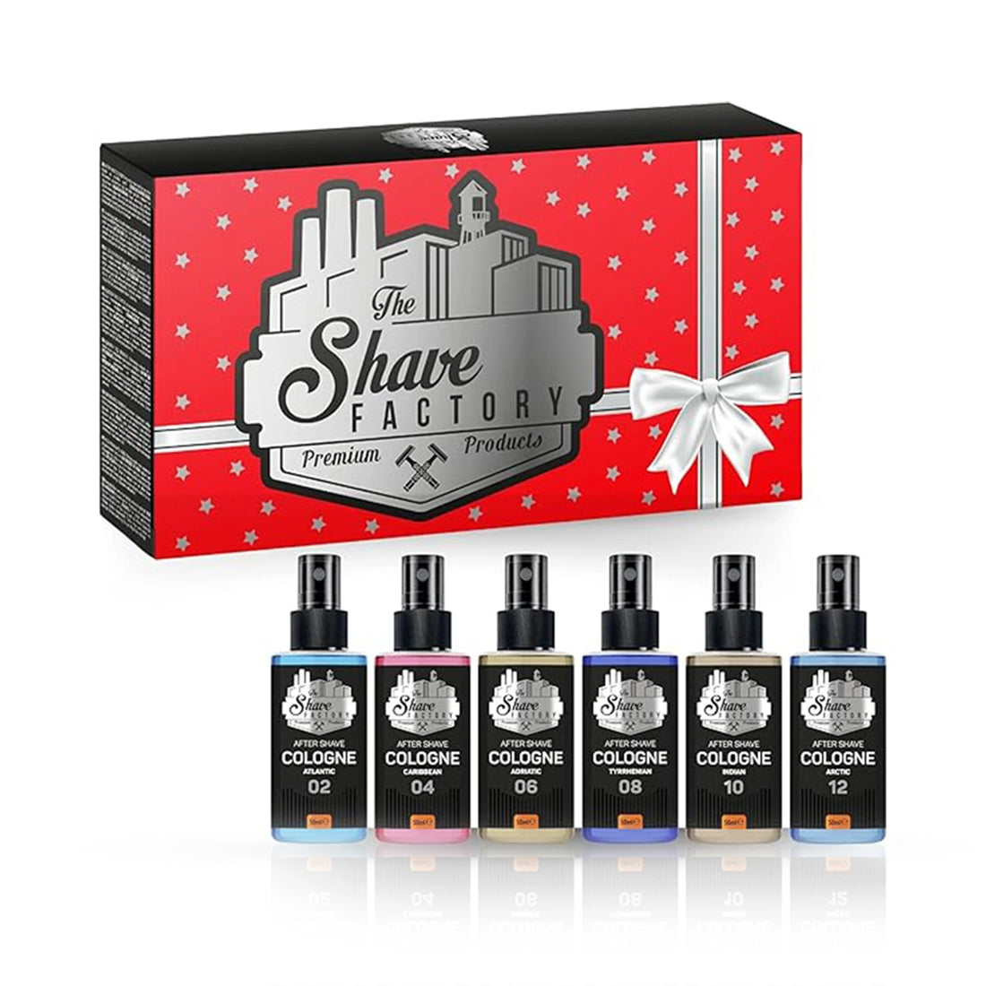 Set Cadou Premium  - SHAVE FACTORY - 6x After Shave 50 ml - red