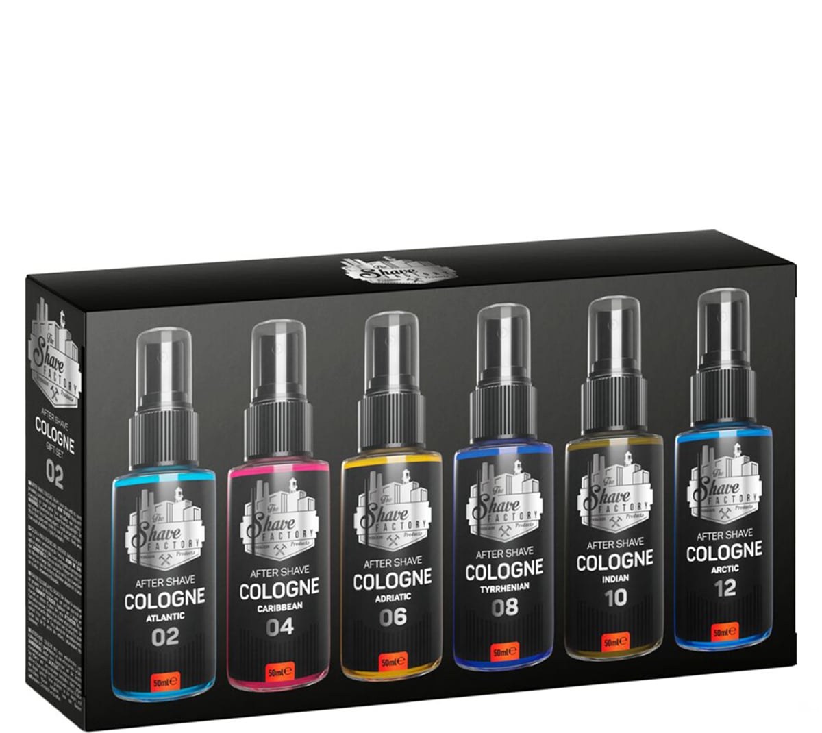 Set Cadou Premium  - SHAVE FACTORY - 6x After Shave 50 ml - red