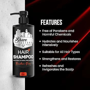 Sampon - SHAVE FACTORY - pentru par fara  parabeni - 1000 ml