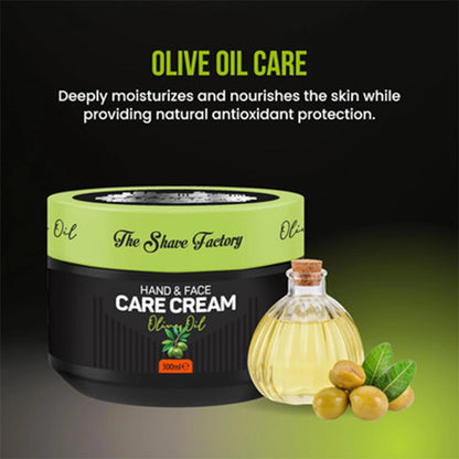 Crema de maini si fata - SHAVE FACTORY - Olive (masline) - 300 ml