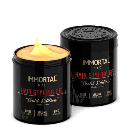 Gel de par - IMMORTAL - Gold Edition  - Fara alcool - 500 ml