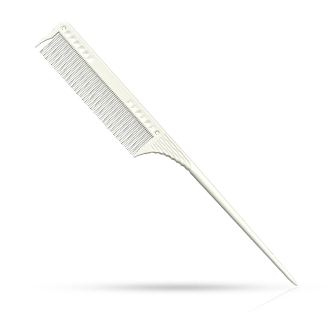 Pieptene - JRL - frizerie/coafor - Alb - J101 - cu coada