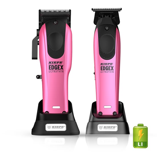 Set EDGE X - KIEPE - Masina de tuns + Masina de contur -  Ultra Thin - Roz