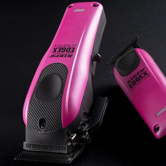 Set EDGE X - KIEPE - Masina de tuns + Masina de contur -  Ultra Thin - Roz